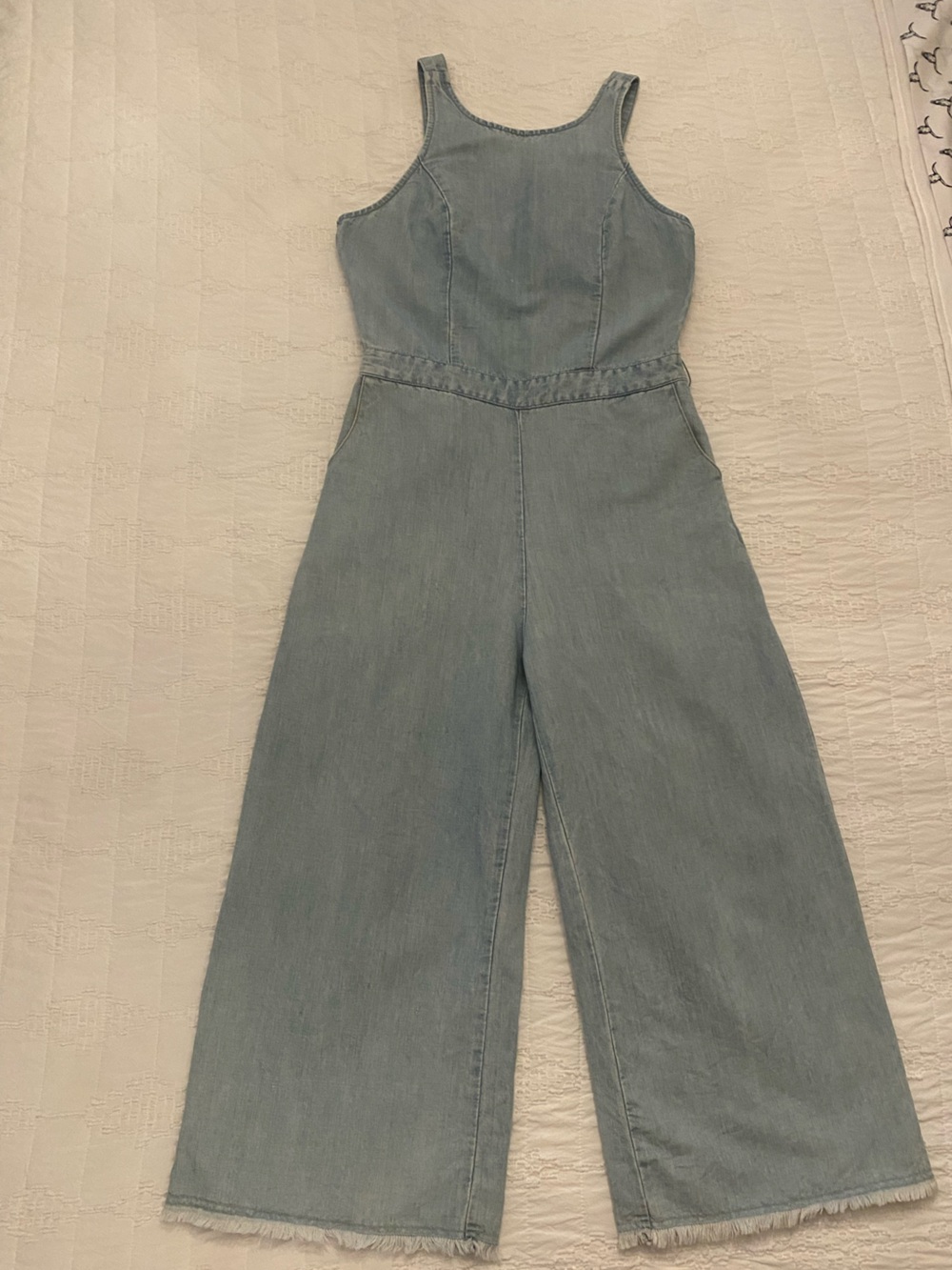 Abercrombie & Fitch Light Blue Denim Overalls